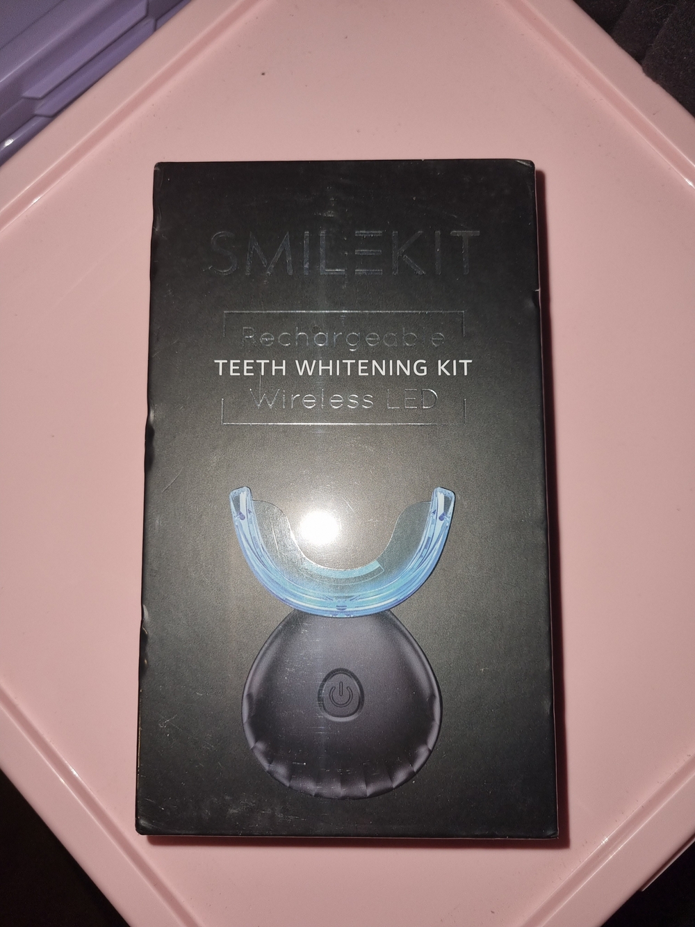 Rechargeable Teeth Whitening Kit with Wireless LED - Black/Blue